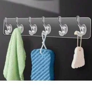 آویز چسبی شش شاخه شفاف